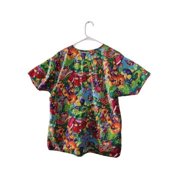 Life Scrub top L jungle animals giraffe - Picture 7 of 9